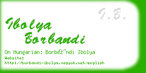 ibolya borbandi business card